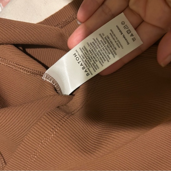 Aritzia Babaton Sculpt Ribbed Racerback Mini Dress in Brown, Size M - Picture 9 of 12